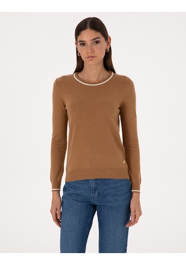 Pierre Cardin Kadın Camel Kazak /triko 50315910-vr015 Camel