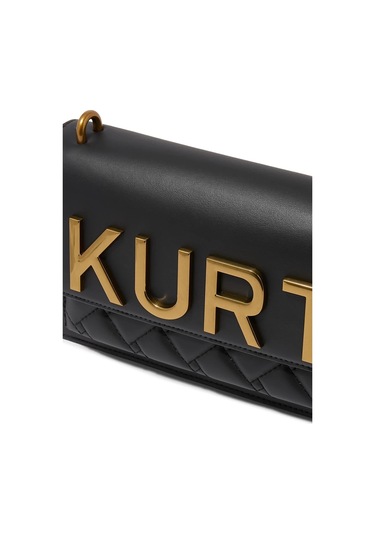 Kurt Geiger Shoreditch East West %100 Deri Kadın Omuz Çantası Siyah