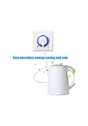 Neevoyu 24 Saatli Mekanik Zamanlayıcı, Elektrikli Cihazlar İçin Otomatik Açma/kapama Kontrol Cihazı, Avrupa Standartı Gmt01a-gr Classıc