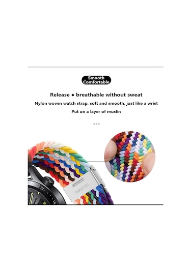 Huawei Watch Gt2 46mm Gt2e Likralı Örgü Kayış Akıllı Saat Kordonu