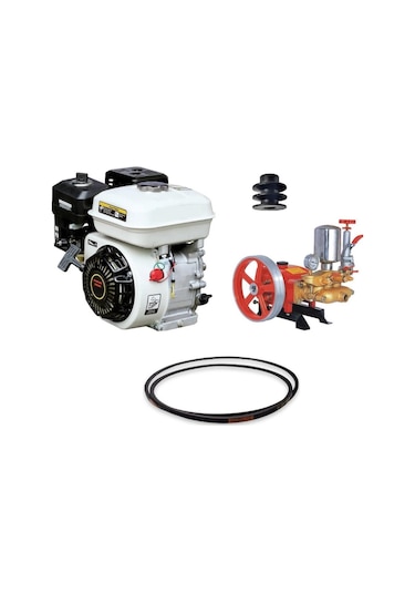 Benzinli 170f İlaçlama Motoru Ve Pompa 7 Hp Kasnak&kayışlar Dahil