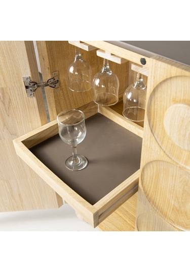 Circles Ahşap Bar Dolabı 001