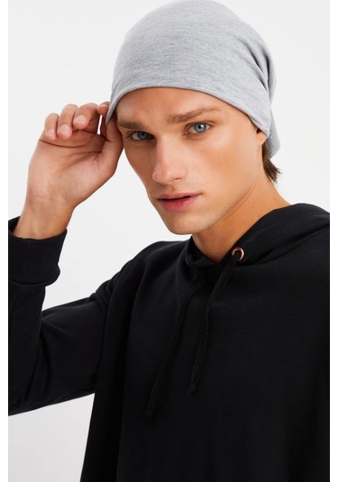 Erkek 4 Fonksiyonlu Koruyucu Pamuklu, Esnek, Terletmez, Bandana, Boyunluk, Maske - Tek Ebat / Açık Gri Açık Gri