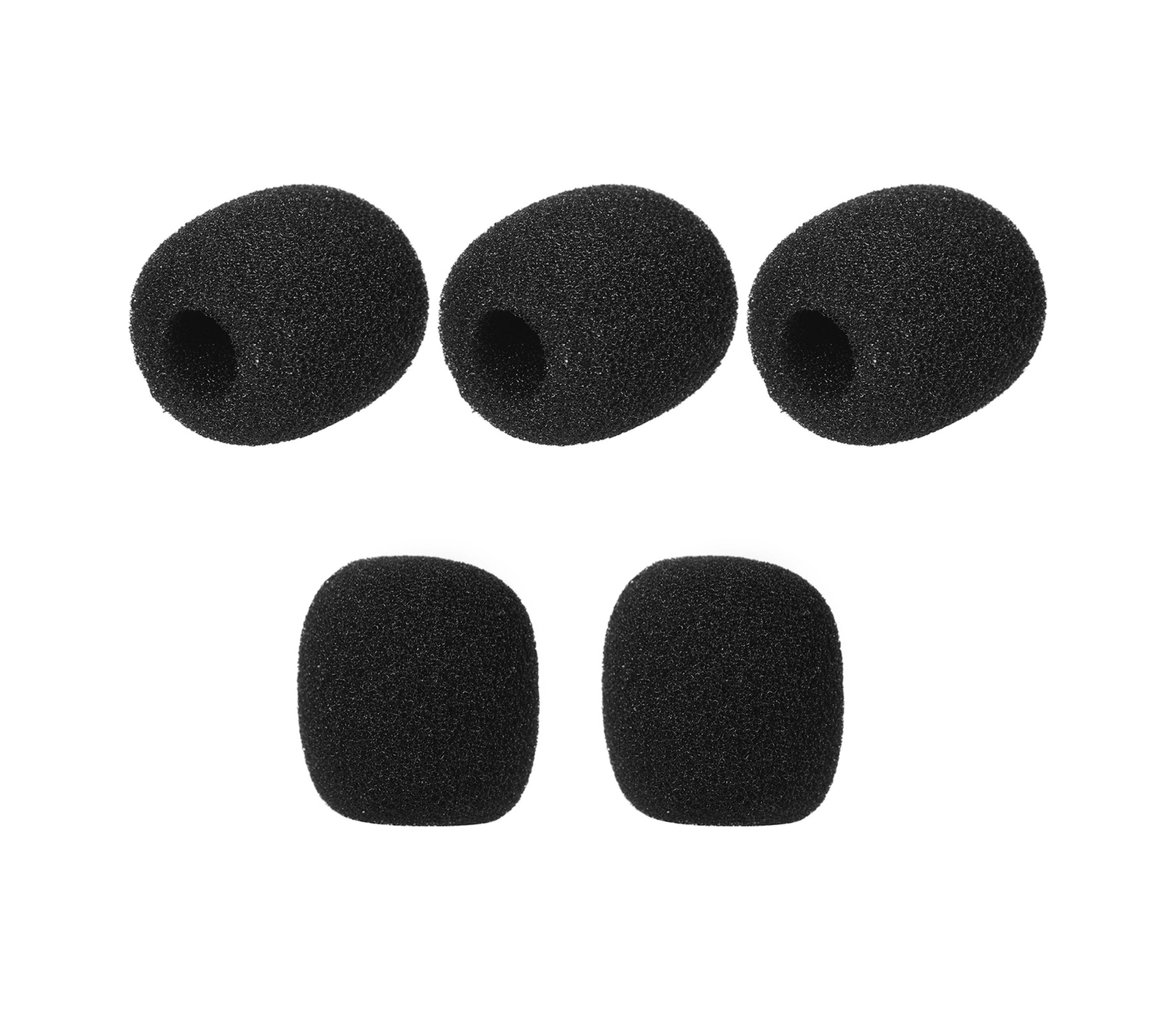 Honmex Siyah Mini Mikrofon Köpük Koruması A Tipi 28mm Yükseklik, 23mm Dış Çap, 8mm İç Çap 5 Adet - Ses Gürültüsünü Azaltır