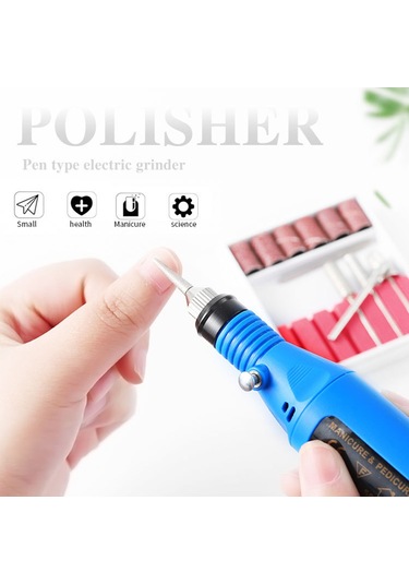 Yifomall Evde Salon Keyfi: Taşınabilir Elektrikli Tırnak Bakım Seti, Hız Ayarlı, 6 Uçlu, Pembe Renk, Avrupa Fişi