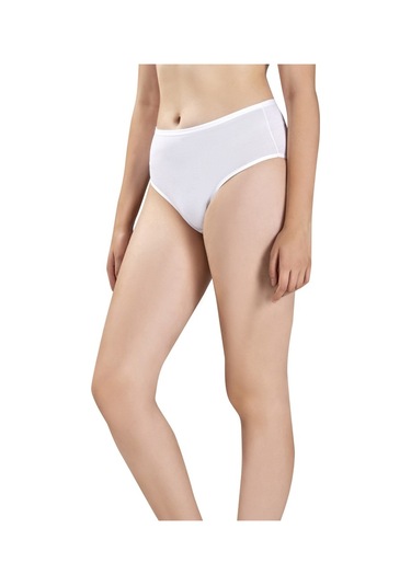 Kadın Beyaz 6'Lı Pamuklu Likralı Yüksek Bel Külot 652