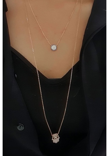 Iki Şekilde Kullanılabilir Fatmanın Eli ve Nazar Boncuklu 925Ayar