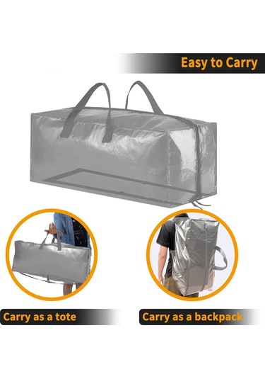 Homyl Ağır Hizmet Tipi Taşınma Çantası Yurt Saklama Giyim Gümüş