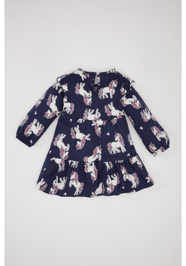 DeFacto Kız Bebek Unicorn Baskılı Uzun Kollu Sweat Elbise D5632A524WNNV241 Lacivert DeFacto Kız Bebek Unicorn Baskılı Uzun Kollu Sweat Elbise D5632A524WNNV241 Lacivert