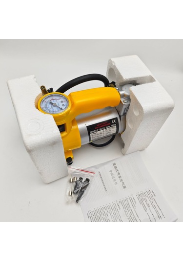 Metal Yüksek Güçlü Elektrikli Lastik Hava Pompası Sarı