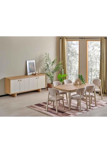Santo Yemek Odası Takımı Krem