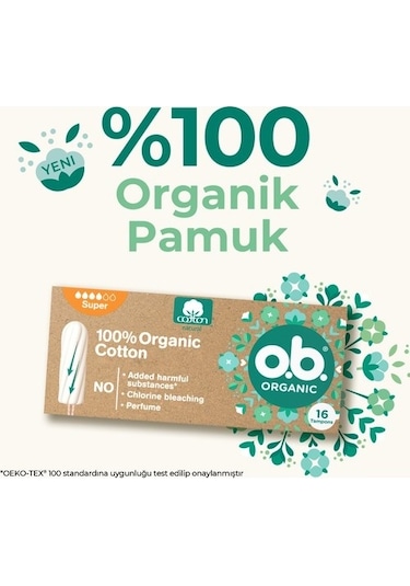 O.B Organic Tampon Super 16'lı