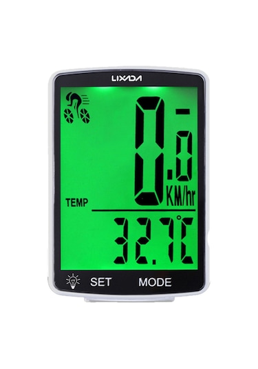 Lıxada Bisiklet Bilgisayarı 2,8 İnç Ekran Modeli: Ya100-a Beyaz Kabuk Yeşil Işık Beyaz