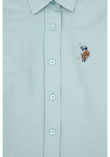 U.S. Polo Assn. Kız Çocuk Mint Uzun Kollu Basic Gömlek 50317629-VR090