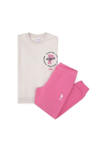 U.S. Polo Assn. Kız Çocuk Pembe Eşofman Takımı 50318958-VR049