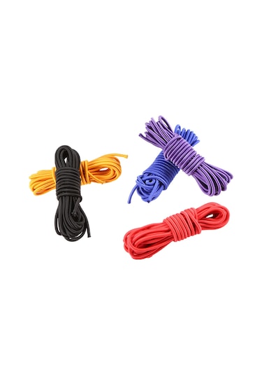 Neevoyu Siyah 4mm Lateksli Kayık Kordonu - Çantalar Ve Eşyaları Sabitlemek İçin Esnek Lastik Telli İp