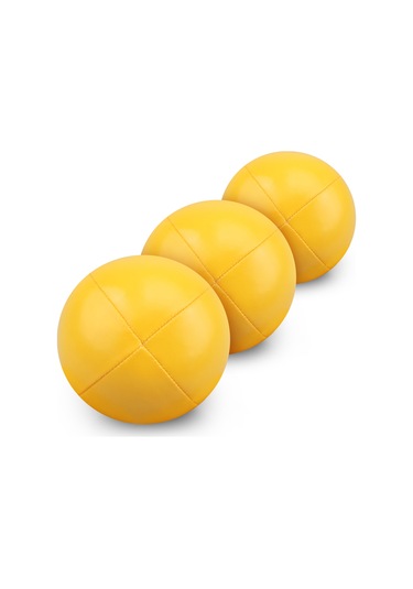 Konesam 3 Adet Sarı Pu Halka Topu 6.5cm - Dayanıklı, Su Geçirmez, Taşınabilir Ağ Çantasıyla - Çocuk Ve Yetişkinler İçin Başlangıç Seviyesi