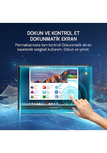 Ezcool Lite E15t 15.6 İnç 60hz Fhd Portable Taşınabilir Dokunmatik Monitör