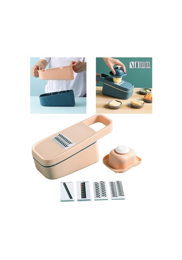 Suntek Manuel Sebze Doğrayıcı 4'ü 1 Arada Drenaj Turuncu Turuncu Diğer