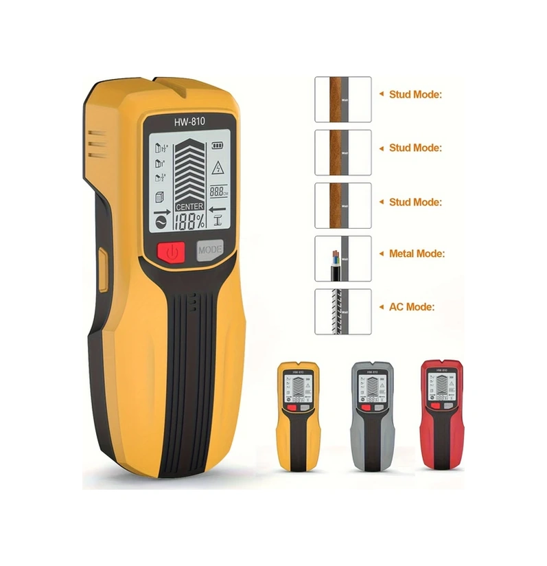 Willowhaven Sarı Duvarda Metal Ve Kablo Dedektörü 3 Mod Lcd Ekran Ergonomik Sap