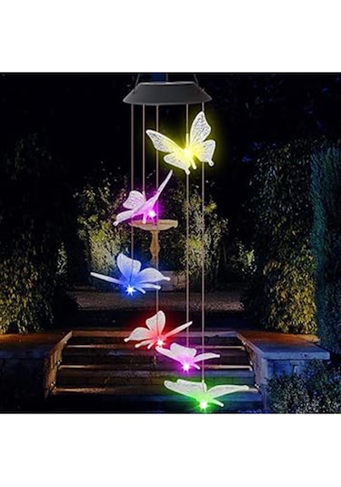 Greentech Güneş Enerjili Renk Geçişli Kristal Kelebek Aydınlatma / GT-SL08