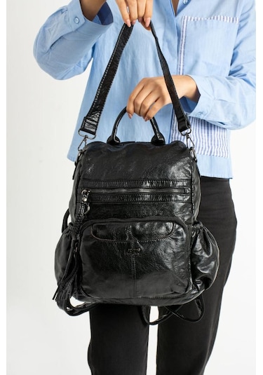 Y.s.deri Kadın Sırt Çantası Yumuşak Suni Deri Fonksiyonel Kullanım Omuz Ve Sırt Çantası Vegan 35 25 Cm 001
