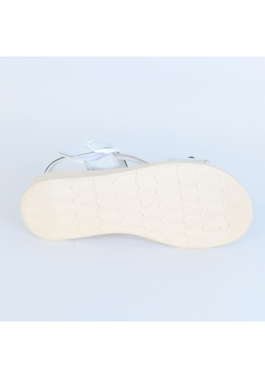 Poliva 5095 Cırtlı Yazlık Kız Çocuk Sandalet Ayakkabı Gümüş