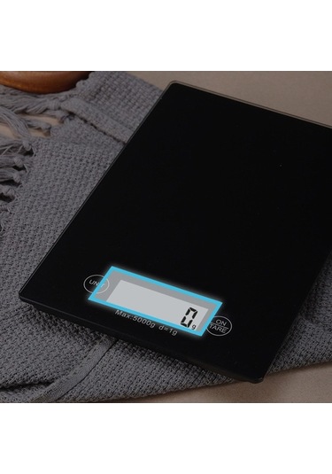 Pazly 5kg Yükleme Kapasitesi Fda Sertifikalı Bpa İçermez Dijital Gıda Terazisi Siyah Siyah