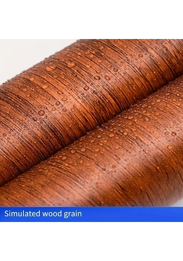 Elmpaly 01 Ahşap Desenli Kendinden Yapışkanlı Çıkarılabilir Mobilya Yenileme Şeridi Duvar Masa Kapı