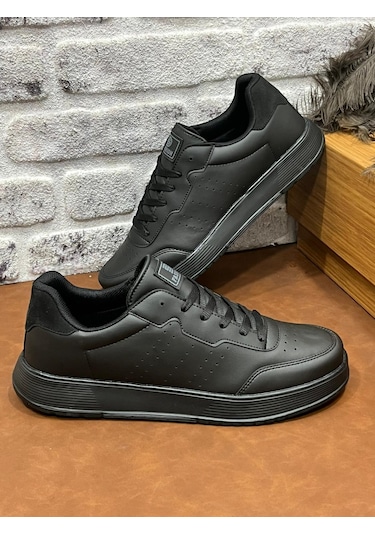 Ortopedik Büyük Numara Rahat Hafif Yumuşak Dark Step Erkek Spor Ayakkabı Siyah