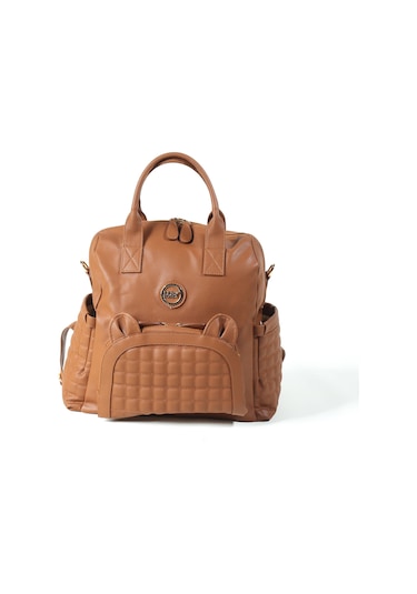 M&y Kitty Deri Anne Bebek Bakım Sırt Çantası 7271 Taba 001