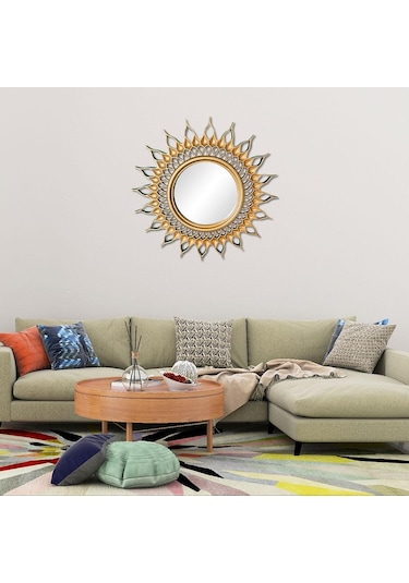 Suntek Magideal İskandinav Duvar Aynası Altın Çerçeve Koridor C