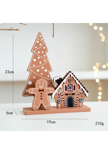 Suntek Yılbaşı Ahşap Masa Dekorasyonu Tatil 19x6x23cm-ağaç