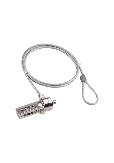 Notebook Ve Bilgisayar İçin Çelik Halatlı Şifreli Kilit