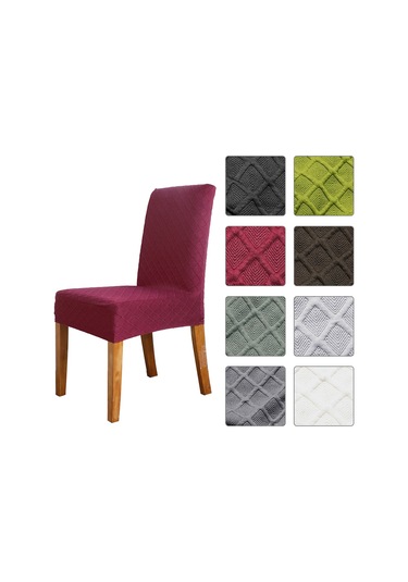 Reedark Yıkanabilir Kısa Sandalye Kılıfı - Elastik Kumaş, 45-60cm, Şarap Kırmızısı Diğer