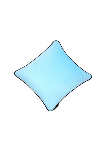 Biyeli Kırlent Yastık Kılıfı Mavi Rengi 45x45