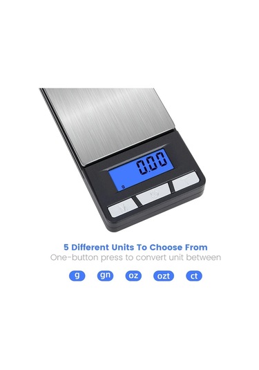 Chuangyinshop Siyah 0.01g Hassas Mutfak Terazisi Mini Taşınabilir Elektronik Baskül Siyah