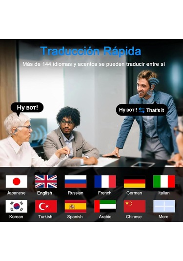 Shineyee M113 Ows Kulaküstü Aı Çeviri Kulaklığı - Kablosuz Bluetooth 5.4, 144 Dil Gerçek Zamanlı Çeviri, 4 Saat Çalma Süresi, Hafif Tasarım, Gri Renk