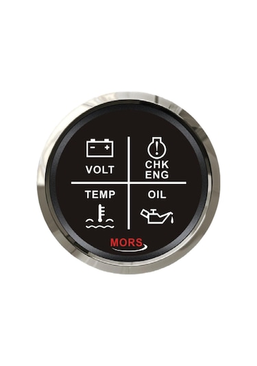 Alarm Seti Göstergesi 4Lü 12-24V Siyah