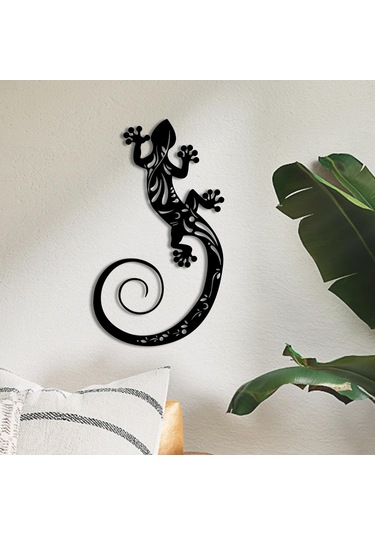 Homyl Metal Gecko Kertenkele Duvar I Sundurma Dekorasyon 30cmx18,4cm