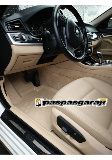 Bmw 5 Serisi F10 Bej 3D Havuzlu Paspas 2009-2012 Arası