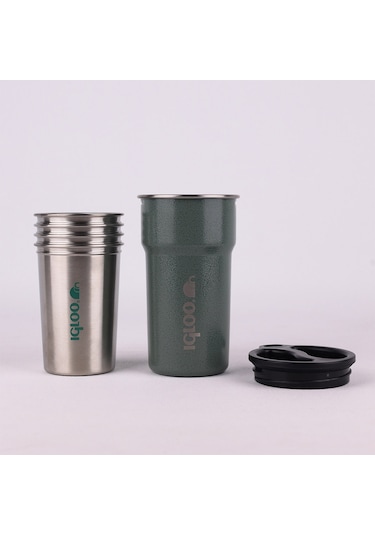 Igloo Stackmate 5 Li Kamp Bardağı Seti Yeşil