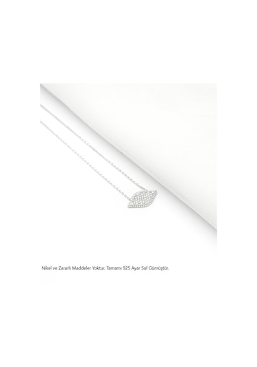 Brezza Lusso Jewelry Timeless Series Zirkon Taşlı Gümüş Sonsuz Görüş Kolyesi Gümüş