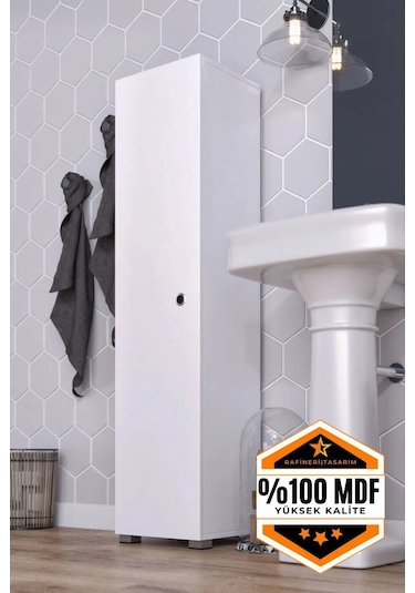Boy Banyo Dolabı Çok Amaçlı Dolap Kiler Dolabı Beyaz