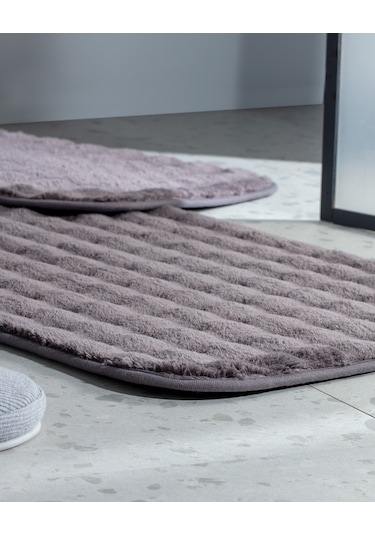 Madame Coco Reflet Bubble 2'li Banyo Paspası - Antrasit Gri