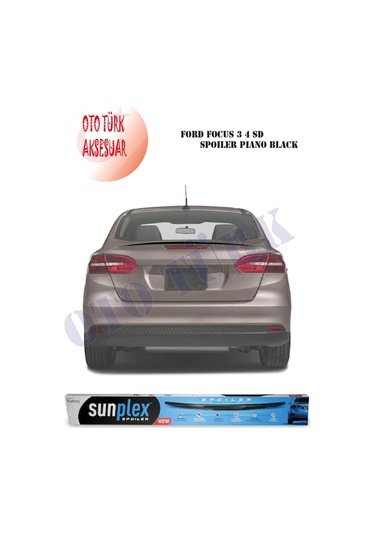 Ford Focus 3 Sedan Spoiler Piano Black Sunplex A+ Kalite