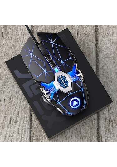 Yındıao 3200dpı 4 Modlu Ayarlanabilir 7 Tuşlu Rgb Işık Kablolu Oyun Mekanik Fare, Stil: Sessiz Sürüm Siyah Diğer