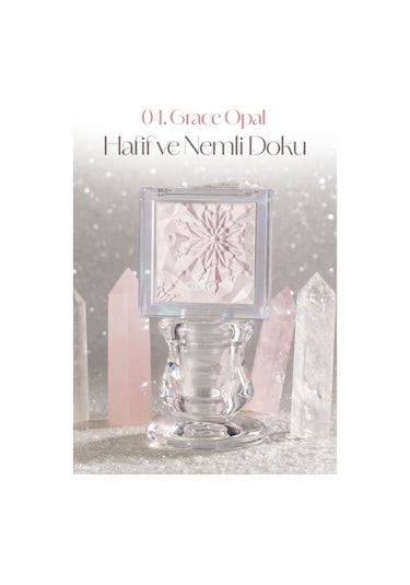 Mikro İnci Tanecikleriyle Yoğun Işıltı Sağlayan Highlighter Clıo Prism Highlighter 04 Grace Opal 04 Grace Opal