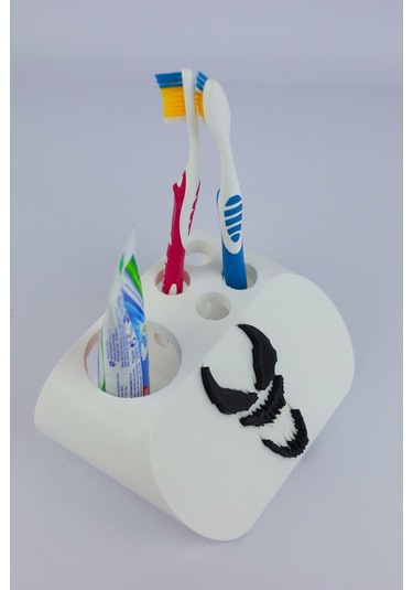 Venom - Dekoratif Diş Fırçalık Beyaz