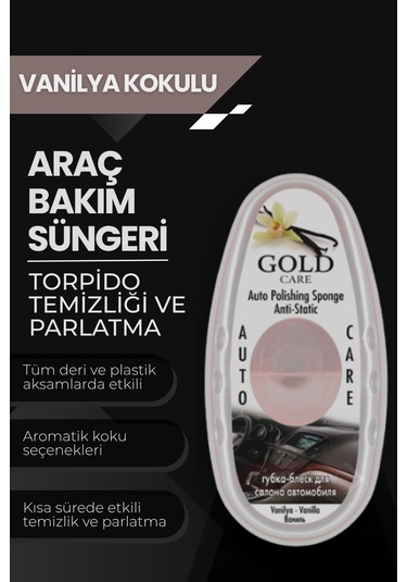 Oto Temizleme Ve Parlatma Süngeri Antistatik, Toz Tutmaz Vanilya